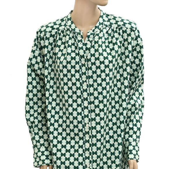 Voyageur By Mersea Aphrodite Long Sleeve Shirt Dress Printed Buttondown S 280018 - Picture 7 of 9